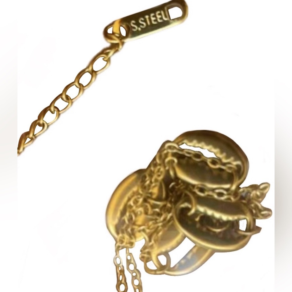 “Gold Cowrie Shell” Seashell Fine Tooth Sawtooth Mermaid Ocean Tropical Necklace - Picture 7 of 7